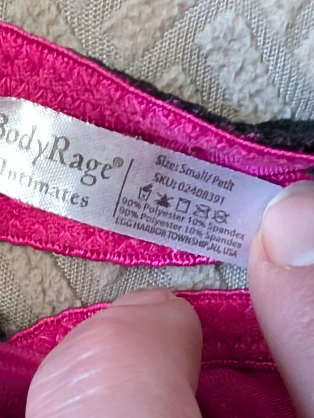 Bundle Of Rampage And Body Rage Pink and Black Leopard Chemise & Playboy Thongs - Picture 7 of 8
